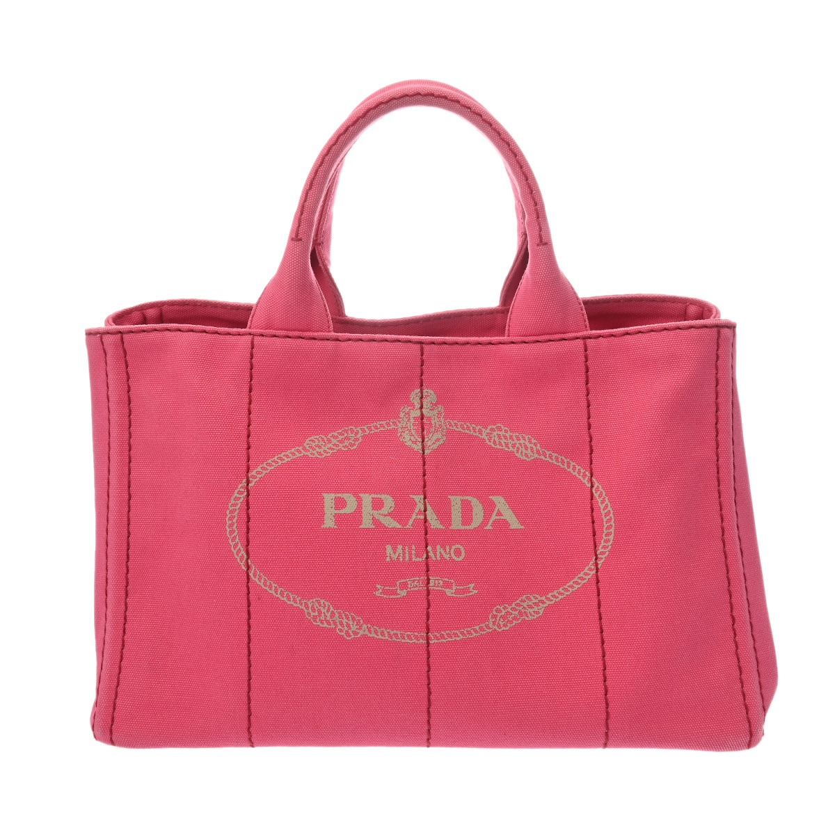 【～4/10 最大5万円クーポン】PRADA プラダ カナパ ラージ トート ピンク 1BG642 レディース キャンバス ハンドバッグ Bランク 中古 銀蔵