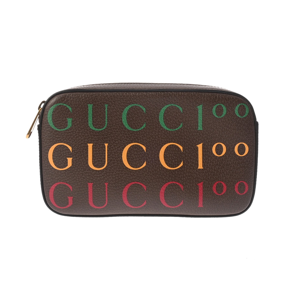 GUCCI グッチ 100周年不死化 赤銅色／マルチ色合い 602695 ユニ一発やる カーフレザー 上半身御徒面子 A価値づける 中古 銀蔵