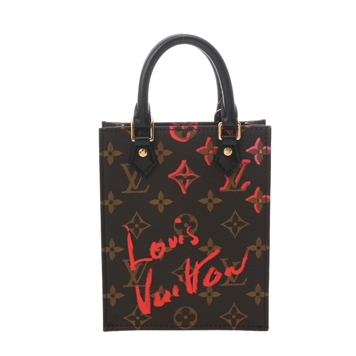【～4/17 最大5万円クーポン】LOUIS VUITTON ルイヴィトン モノグラム プティット サックプラ フォールインラブ ブラウン M80839 レディース モノグラムキャンバス ハンドバッグ Aランク 中古 銀蔵