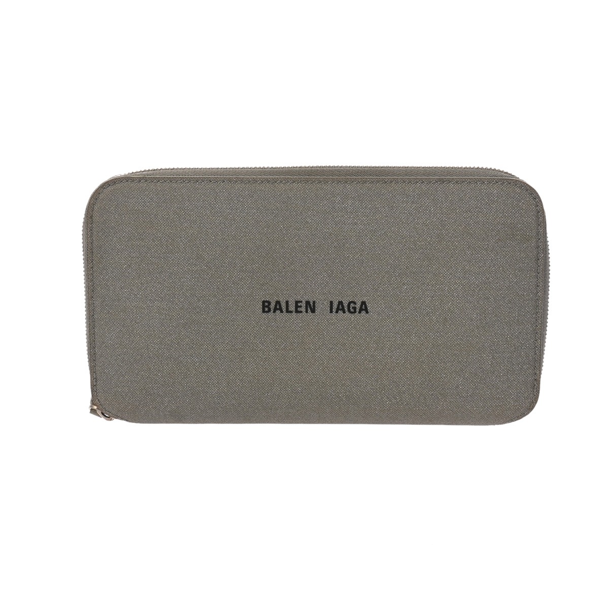 【～4/17 最大5万円クーポン】BALENCIAGA バレンシアガ ラウンドファスナー財布 シルバー シルバー金具 594290 ユニセックス グリッター素材 長財布 Bランク 中古 銀蔵