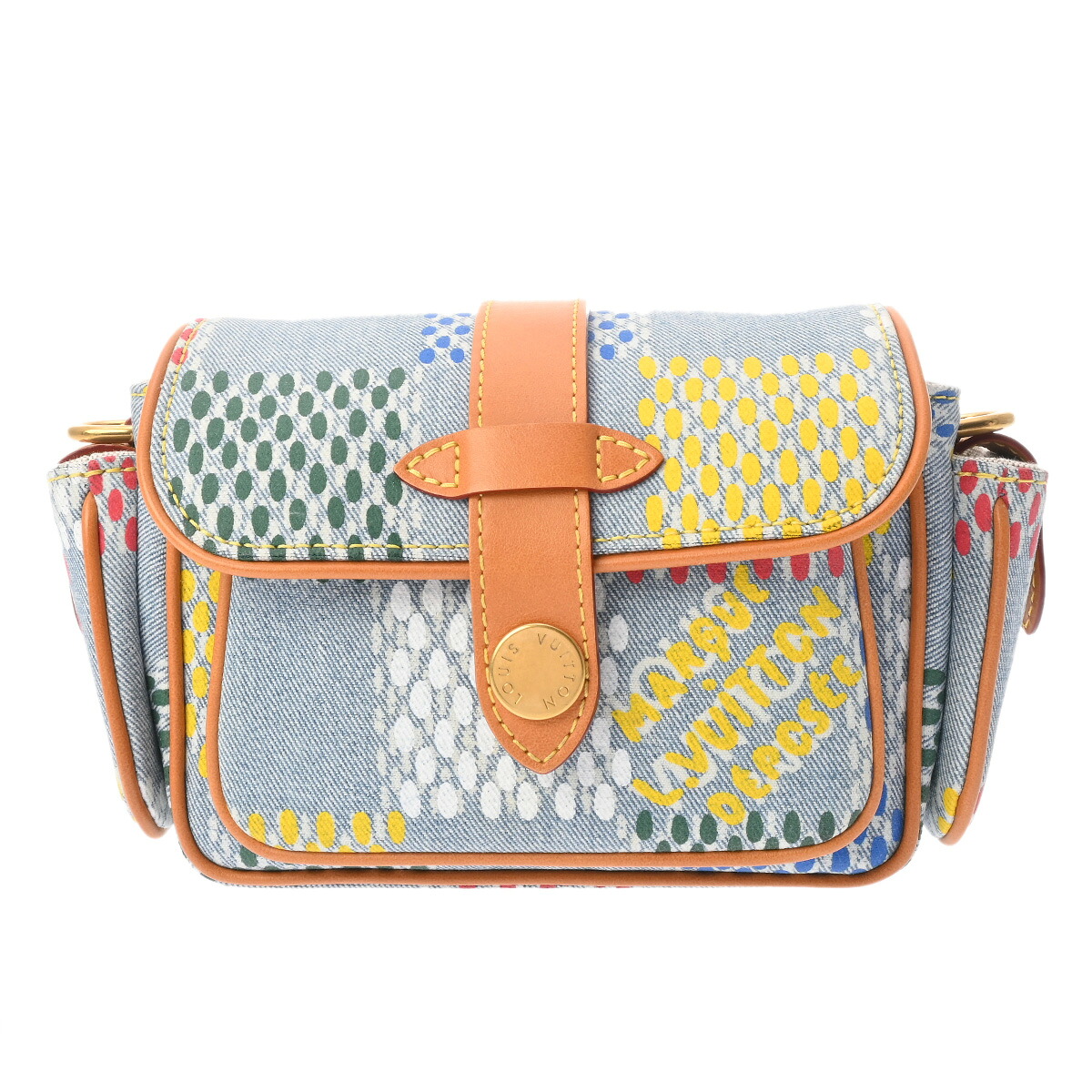 【～4/10 最大5万円クーポン】LOUIS VUITTON ルイヴィトン カーゴ ウェアラブル ウォレット マルチカラー N00134 ユニセックス ダミエデニム ショルダーバッグ Aランク 中古 銀蔵