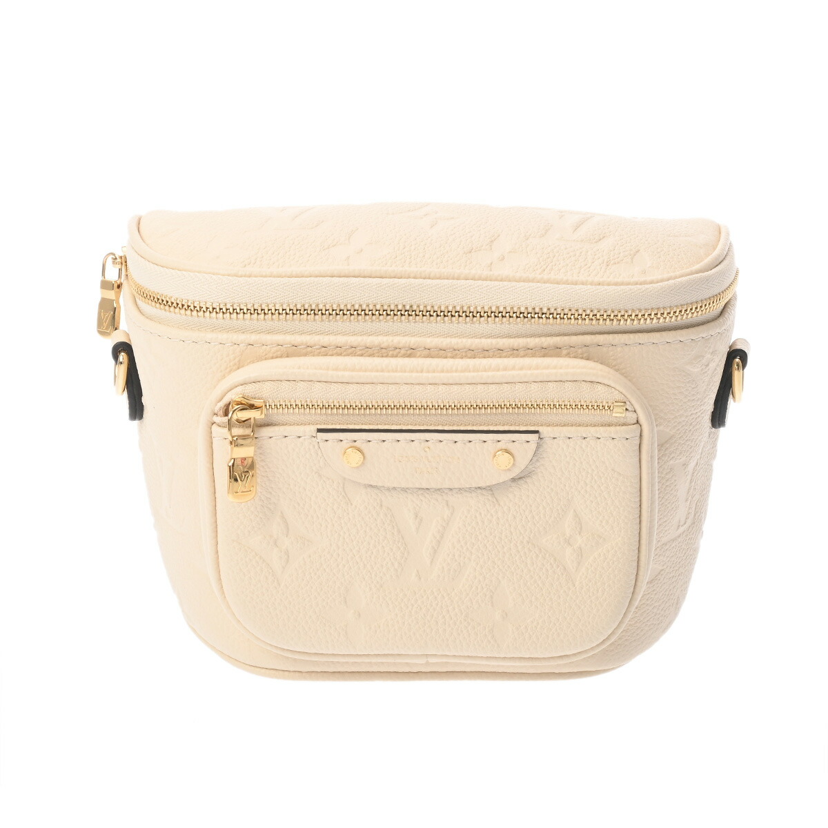 LOUIS VUITTON ルイヴィトン モノグラムアンプラント ミニバムバッグ クレーム M83275 レディース レザー ショルダーバッグ 新同 中古 銀蔵