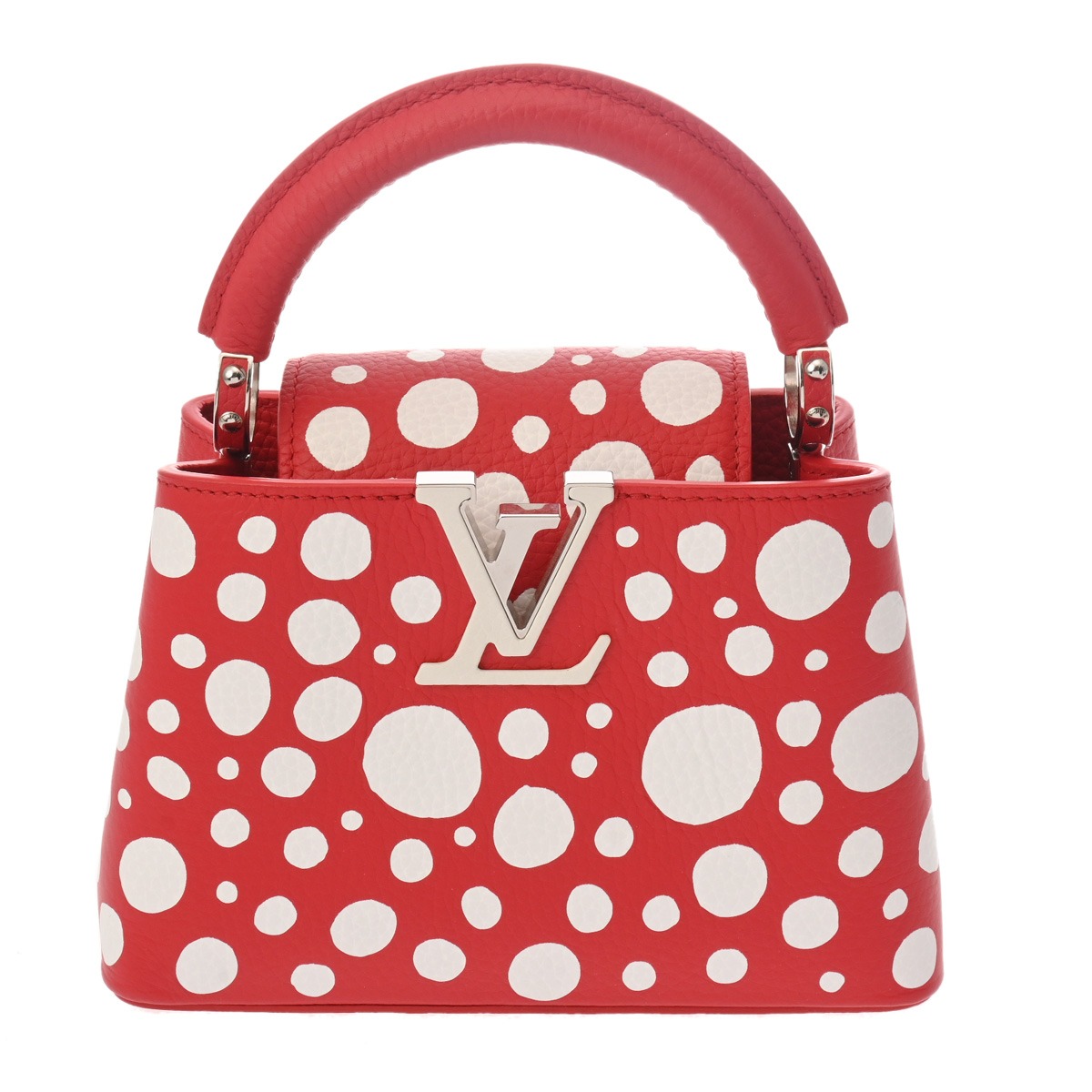 LOUIS VUITTON ルイヴィトン カプシーヌ MINI 草間彌生二人三脚 頬べに M21692 レディース トリヨンレザー ハンドバック 新同 中古【貸し付け金24回払い無利息】 銀蔵