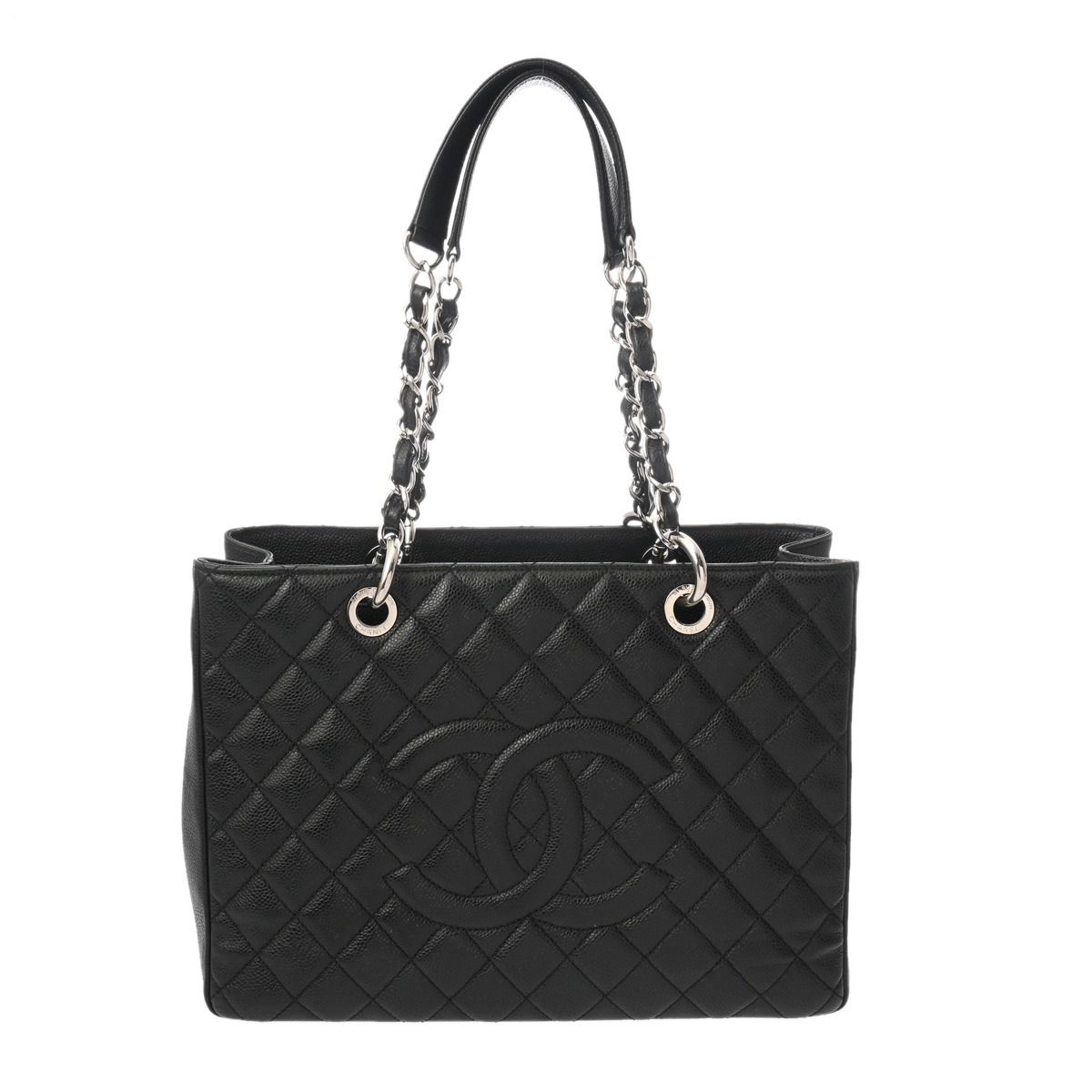 【～4/17 最大5万円クーポン】CHANEL シャネル GST グランドショッピングトート ブラック A50995 レディース キャビアスキン ショルダーバッグ ABランク 中古 銀蔵