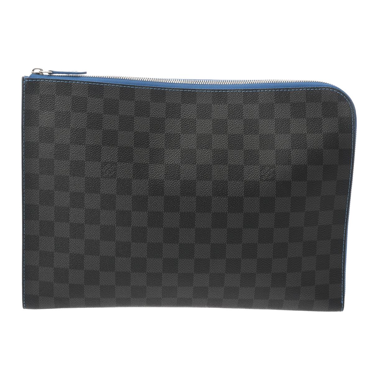 【～4/10 最大5万円クーポン】LOUIS VUITTON ルイヴィトン ダミエグラフィット ポシェットジュール GM 黒/グレー N64032 メンズ ダミエキャンバス クラッチバッグ Aランク 中古 銀蔵 45,045円