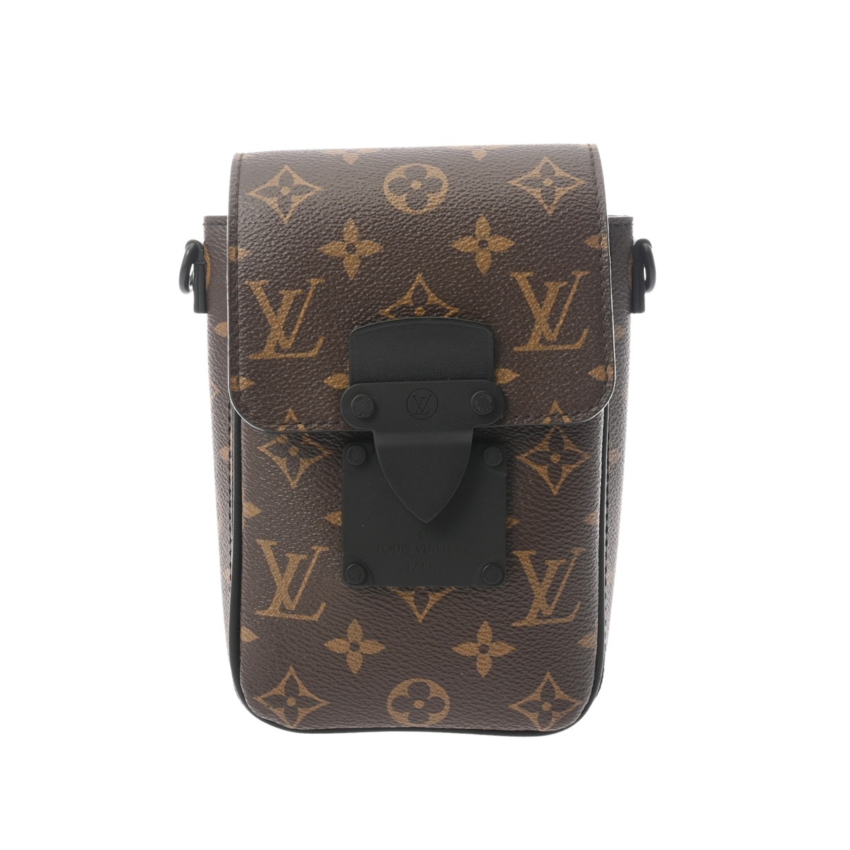 【～5/16 最大限度5万円クーポン券】LOUIS VUITTON ルイヴィトン S鍵を掛ける ヴェルティカル ウェアラブル ウォレット 赤銅色/黒いこと M81522 メンズ モノグラムマカサー ショルダーバッグ A序列付ける 中古 銀蔵 ショルダーバッグ・メッセンジャーバッグ-メンズバッグ