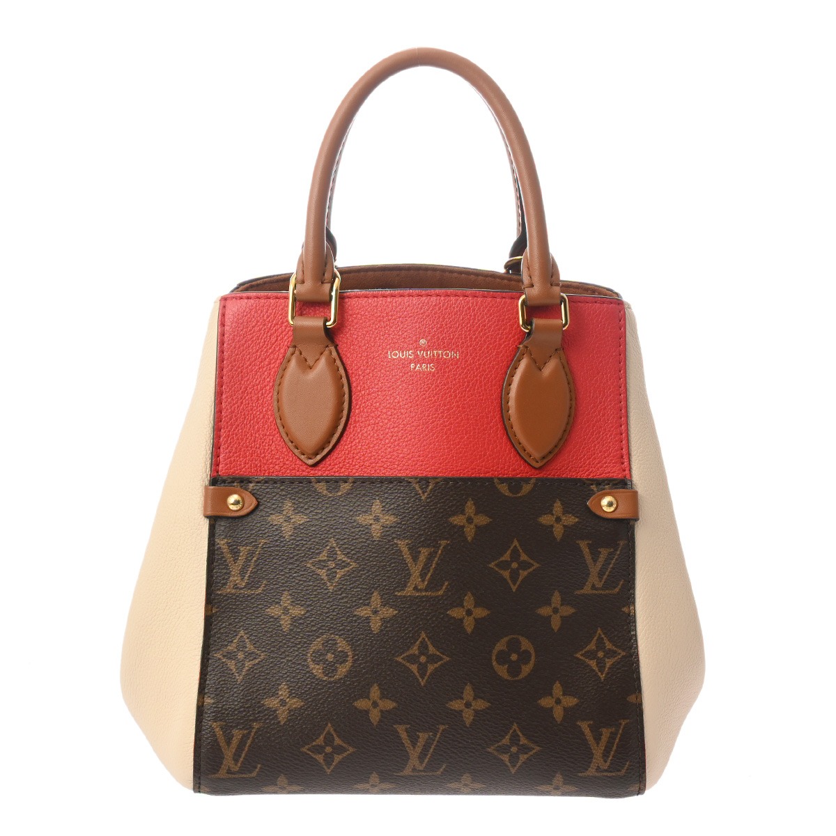 【～4/10 最大5万円クーポン】LOUIS VUITTON ルイヴィトン モノグラム フォールドトート PM 2WAY スリーズ/クレーム/ノワール M45389 レディース モノグラムキャンバス トートバッグ Aランク 中古 銀蔵
