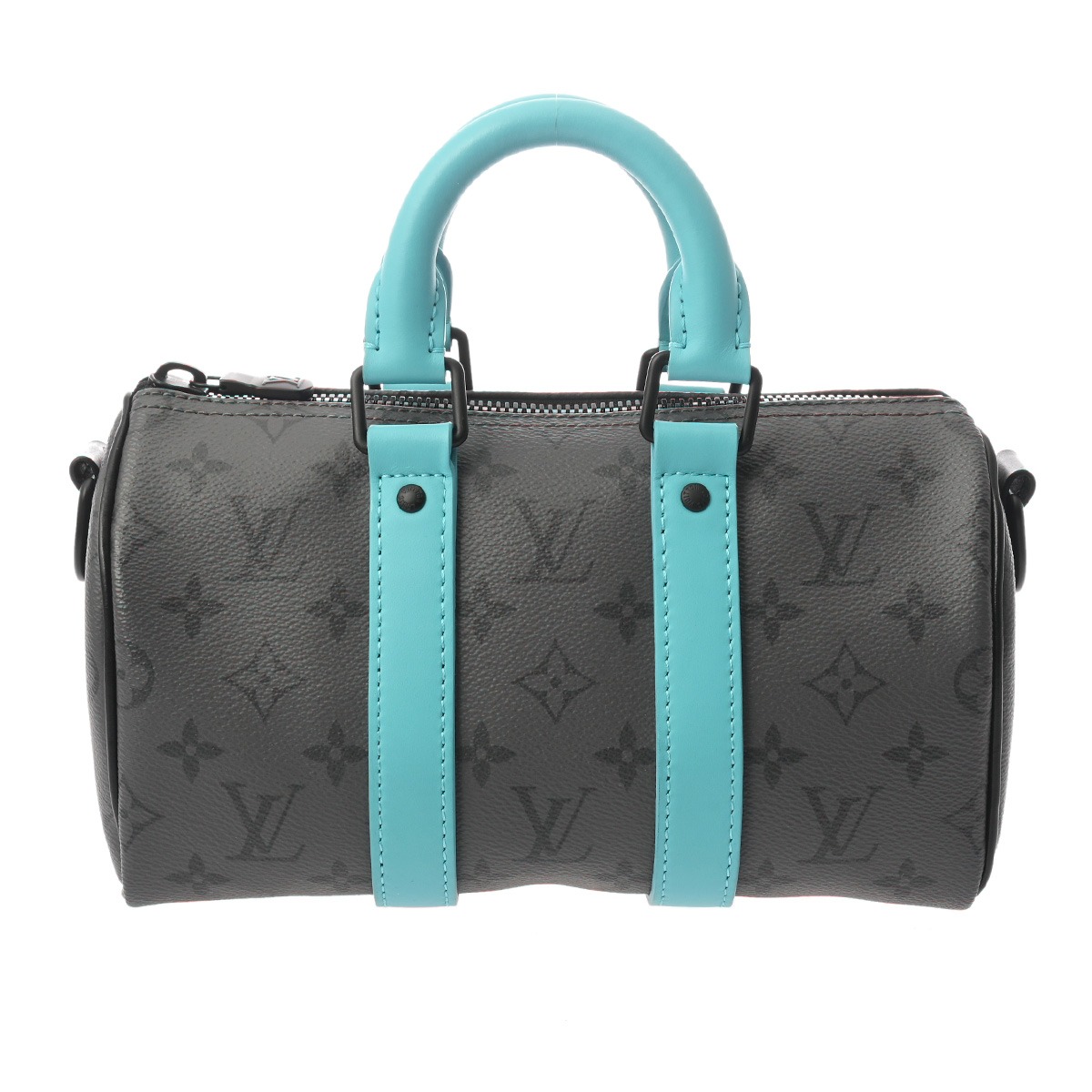 LOUIS VUITTON ルイヴィトン エクリプスリバース　キーポル バンドリエール 25 グレー/ターコイズブルー M11645 メンズ モノグラムキャンバス ショルダーバッグ 新同 中古 銀蔵