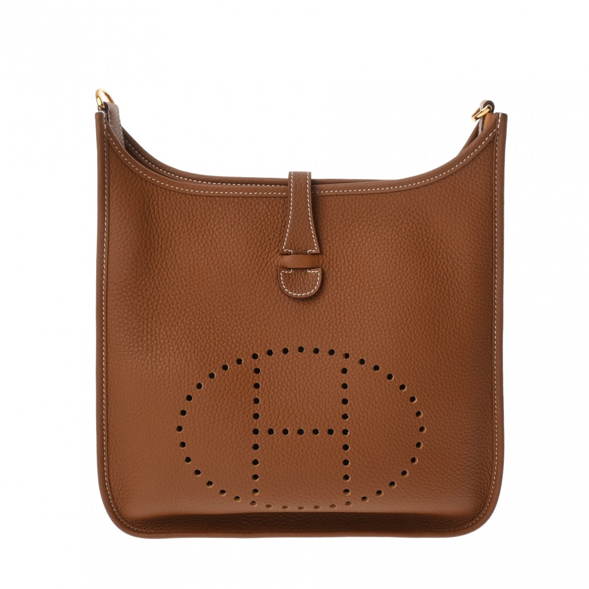 【～4/17 最大5万円クーポン】HERMES エルメス エブリン エヴリン3 PM ゴールド U刻印(2022年頃) ユニセックス トリヨンクレマンス ショルダーバッグ Aランク 中古【ローン24回払い無金利】 銀蔵