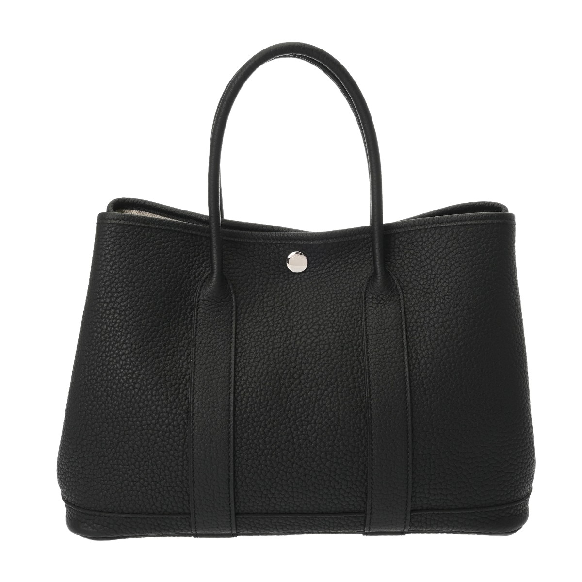 【～4/17 最大5万円クーポン】HERMES エルメス ガーデンパーティ PM ブラック W刻印(2024年頃) レディース ネゴンダ ハンドバッグ Aランク 中古【ローン24回払い無金利】 銀蔵