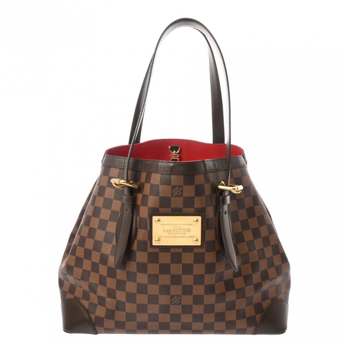 【～4/10 最大5万円クーポン】LOUIS VUITTON ルイヴィトン ダミエ ハムステッド GM ブラウン N51203 レディース ダミエキャンバス トートバッグ ABランク 中古 銀蔵