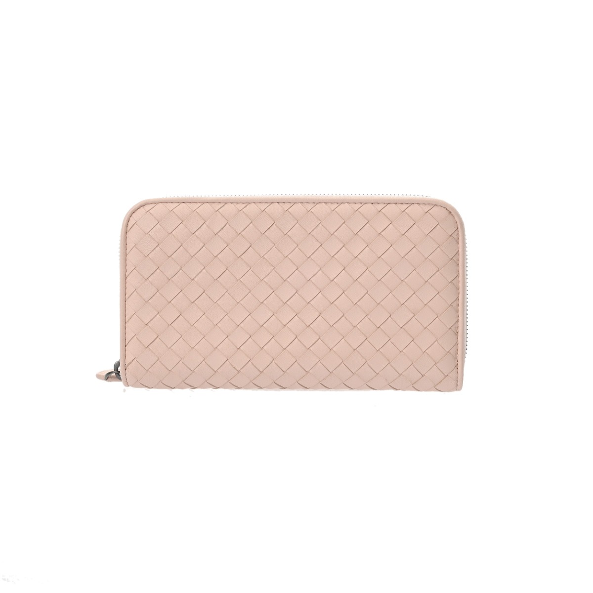 【～4/17 最大5万円クーポン】BOTTEGAVENETA ボッテガヴェネタ イントレチャート ラウンドファスナー財布 ベビーピンク レディース レザー 長財布 Aランク 中古 銀蔵 28,600円