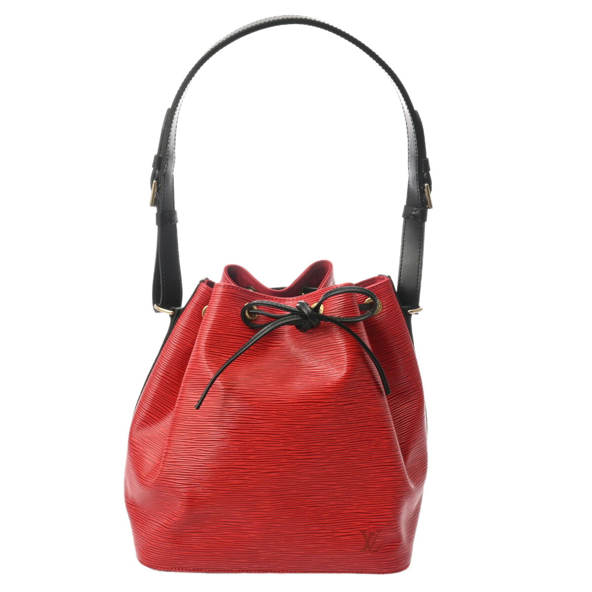 【～6/11 最大限度5万円クーポン券】LOUIS VUITTON ルイヴィトン エピ プチノエ バイ色つや 赤いこと ノワール M44172 レディース エピレザー ショルダーバッグ A序列付ける 中古 銀蔵