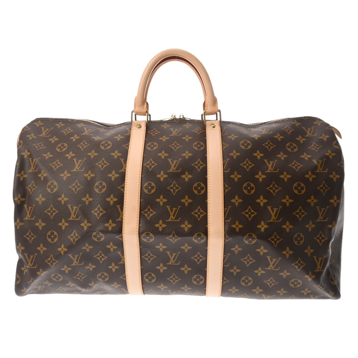 LOUIS VUITTON ルイヴィトン モノグラム キーポル 55 赤銅色 M41424 ユニ一発やる モノグラム帆布 ボストンバッグ A位置づける 中古 銀蔵