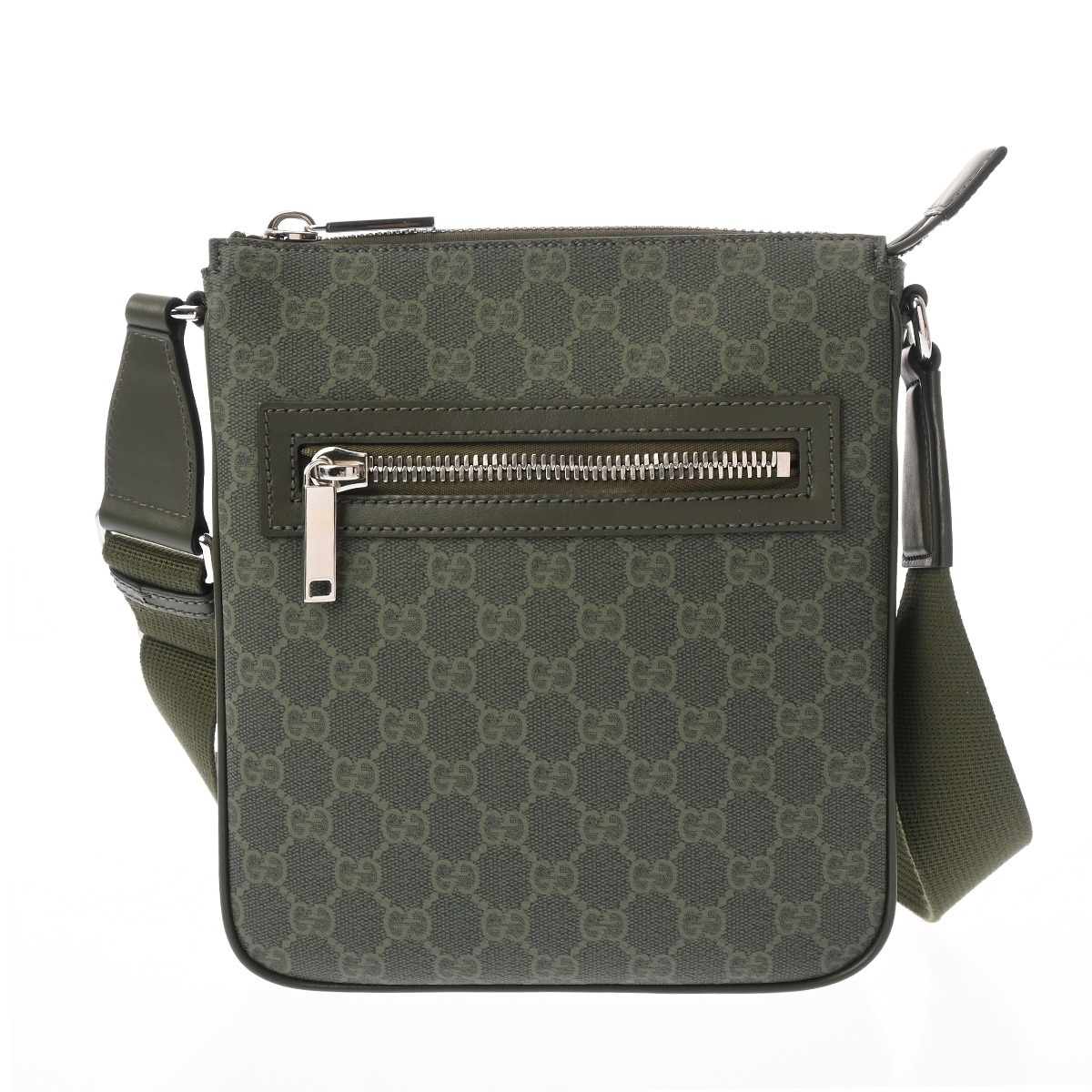 GUCCI グッチ GG行動様式 スモールメッセンジャーバッグ フォレストグリーン 792082 メンズ PVC ショルダーバッグ A位置づける 中古 銀蔵