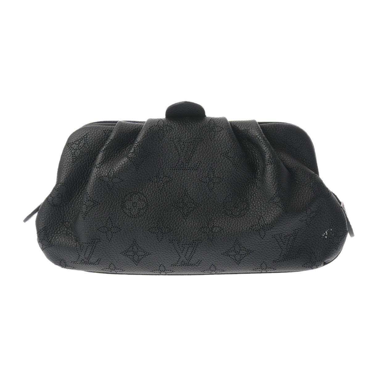【～4/17 最大5万円クーポン】LOUIS VUITTON ルイヴィトン モノグラムマヒナ スカラミニ ブラック M80093 レディース レザー ショルダーバッグ Aランク 中古 銀蔵