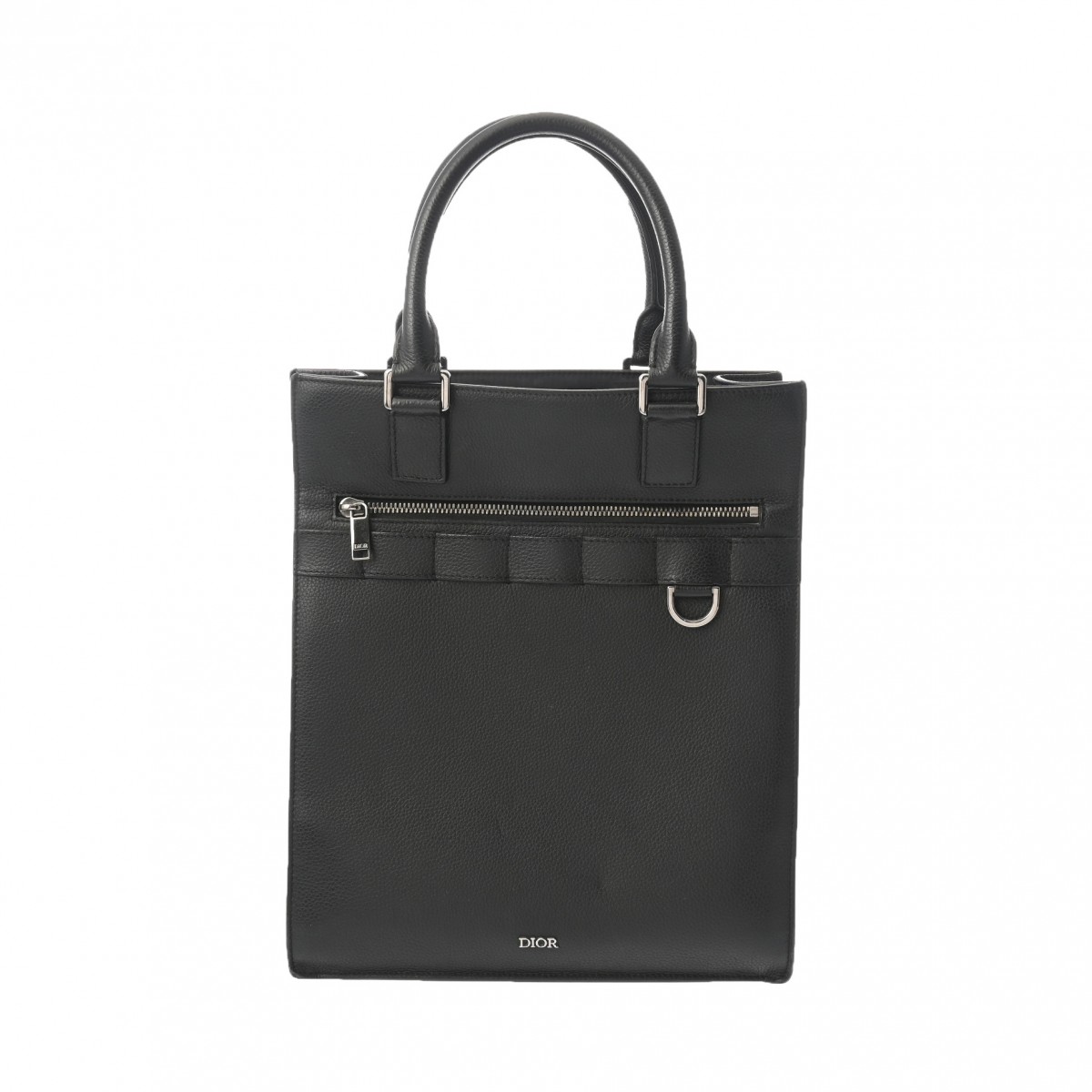 DIOR HOMME ディオール・オム サファリトート 黒いこと メンズ なめし革 トートバッグ B序列付ける 中古 銀蔵
