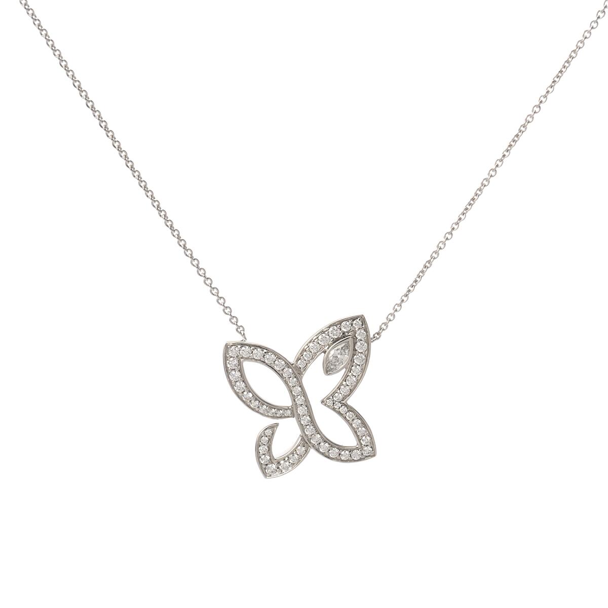 HARRY WINSTON ハリーウィンストン インフィニットリリークラスターペンダント レディース Pt950プラチナ ネックレス Aランク 中古【ローン24回払い無金利】 銀蔵