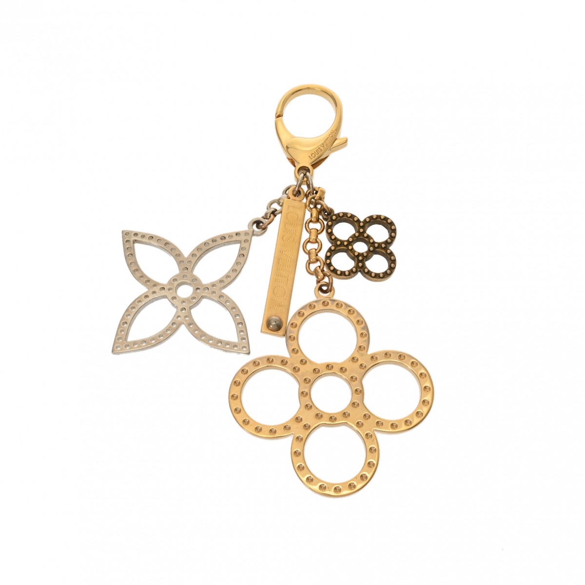 【～4/17 最大5万円クーポン】LOUIS VUITTON ルイヴィトン ビジューサックタバージュ ゴールド/シルバー ゴールド金具 M65090 ユニセックス メタル キーホルダー ABランク 中古 銀蔵