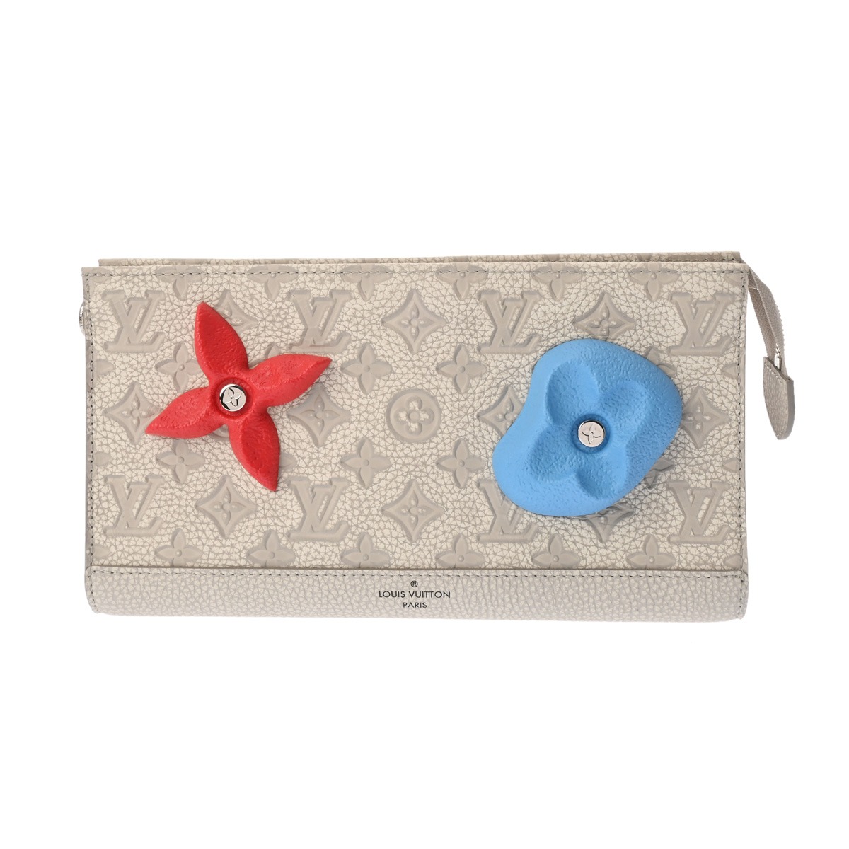 LOUIS VUITTON ルイヴィトン モノグラム スタンドポーチ クライミング 2022年 AW グレー M81556 レディース モノグラムキャンバス ポーチ 新同 中古 銀蔵 102,850円