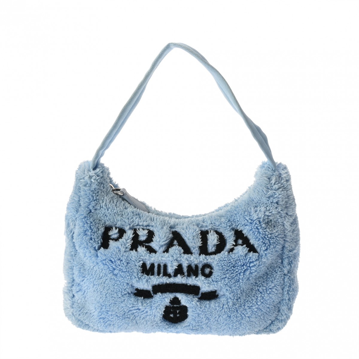 PRADA プラダ Re-Edition 2000 テリーミニバッグ ブルー 1NE515 レディース ファブリック ハンドバッグ Bランク 中古 銀蔵