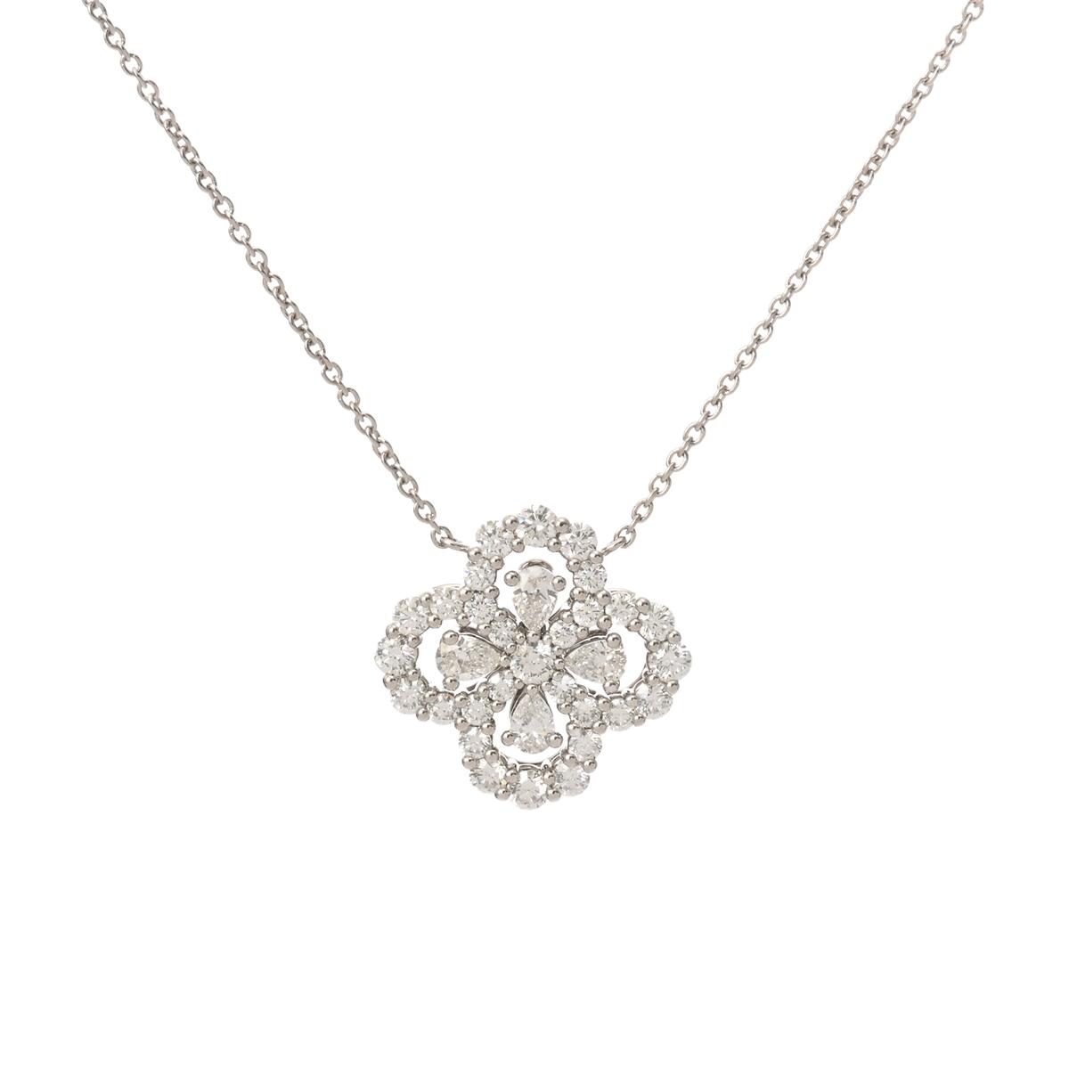 HARRY WINSTON ハリーウィンストン ループフルモチーフペンダント スモール レディース Pt950プラチナ ネックレス Aランク 中古【ローン24回払い無金利】 銀蔵