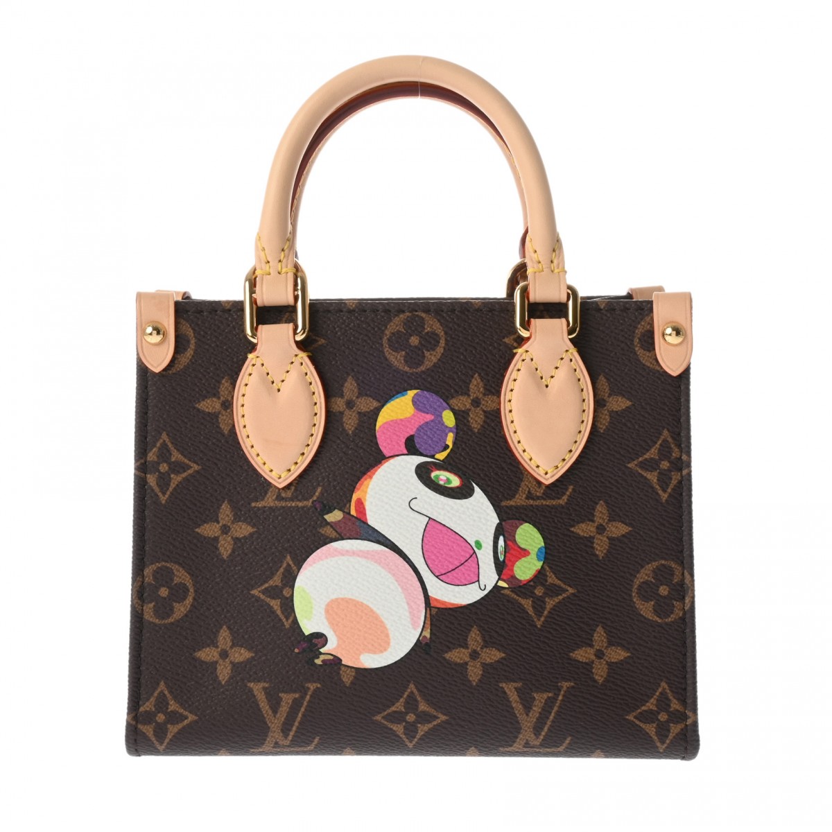 LOUIS VUITTON ルイヴィトン モノグラム オンザゴー BB ジャイアントパンダ 村上隆共同研究 赤銅色 M13668 レディース モノグラム帆布 ハンドバック 未当て嵌める【貸し付け金24回払い無利息】 銀蔵