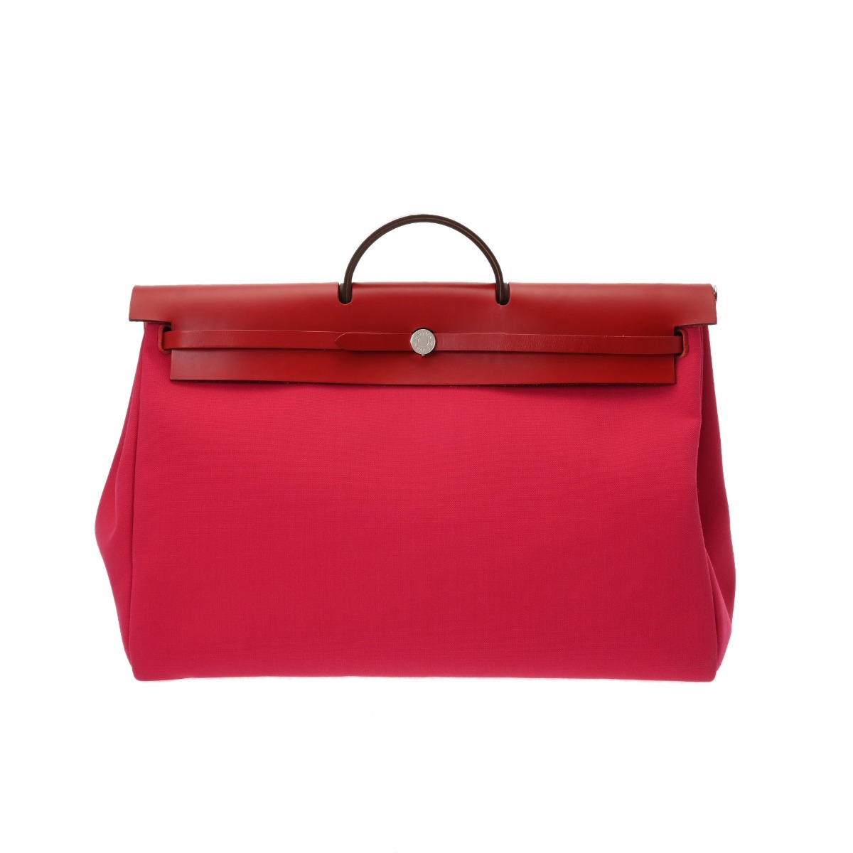 HERMES エルメス エールバッグ ジップ GM ローズメキシコ/ルージュピマン Y刻印(2020年頃) レディース トワルオフィシエ ヴァッシュハンター ハンドバッグ Aランク 中古 銀蔵 185,500円