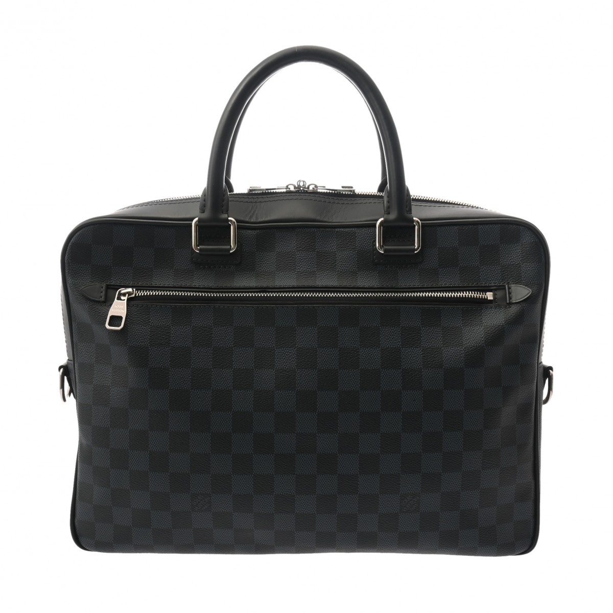 【～4/17 最大5万円クーポン】LOUIS VUITTON ルイヴィトン ダミエコバルト ポルトドキュマン ビジネス ネイビー/黒 N41347 メンズ ダミエキャンバス レザー ビジネスバッグ ABランク 中古 銀蔵