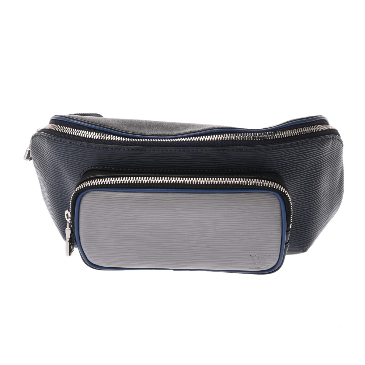 LOUIS VUITTON ルイヴィトン エピ/グラフィット バムバッグ アンディゴブルー/薄墨色 M51464 ユニ一発やる エピレザー/ダミエグラフィットキャンバス 上半身御徒面子 A序列付ける 中古 銀蔵