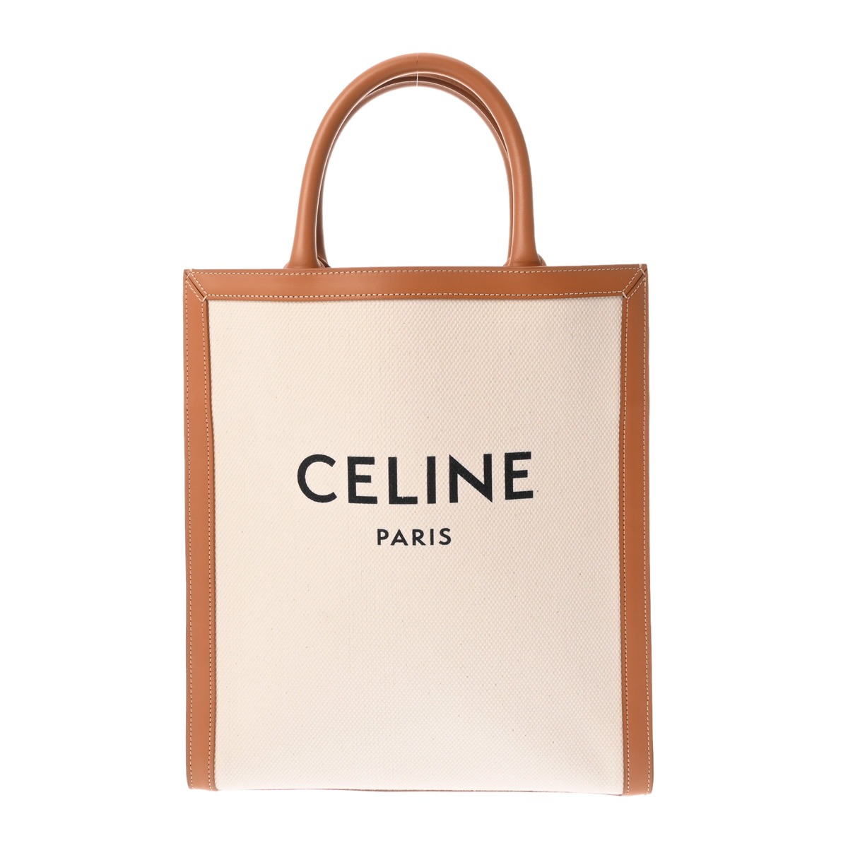 【～6/11 最大限度5万円引き換え証】CELINE セリーヌ スモール バーティカル 河馬 2WAY 自然的/タン 192082BNZ. 02NT レディース 帆布 子ウシ ハンドバック A価値づける 中古 銀蔵