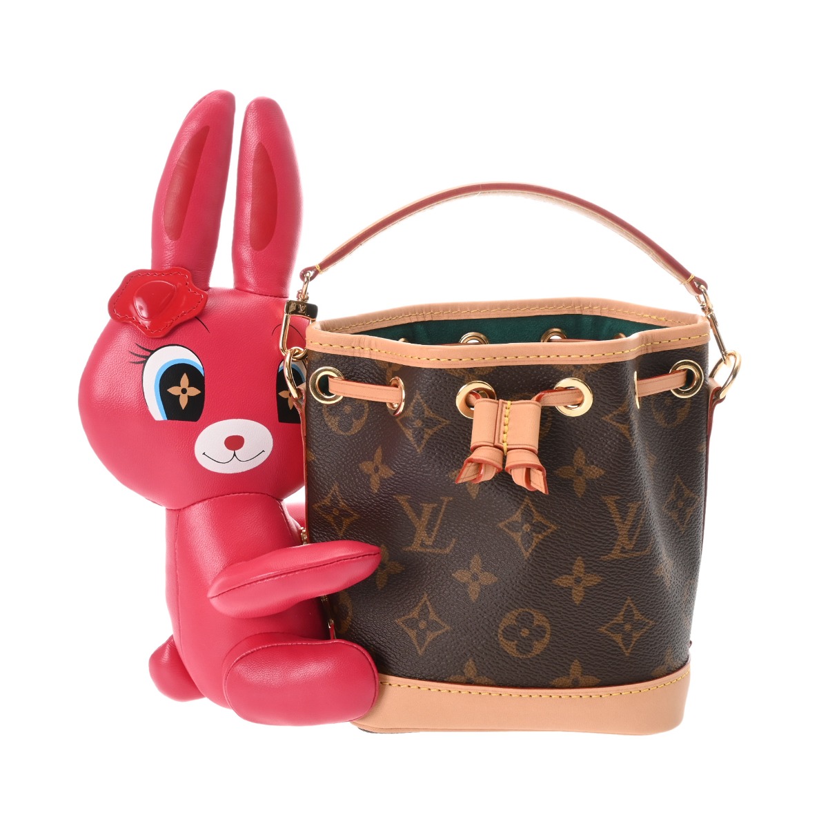 LOUIS VUITTON ルイヴィトン アニモグラム ナノノエ 二コラジェスキエール×Sun Yitian 赤銅色 M11305 レディース モノグラム帆布 ショルダーバッグ A位置づける 中古 銀蔵
