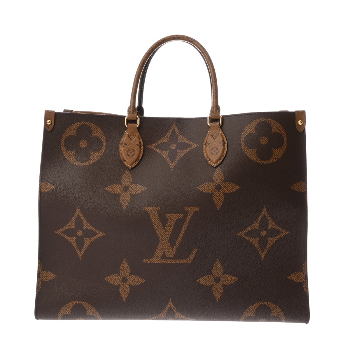 【～6/11 最大限度5万円引き換え証】LOUIS VUITTON ルイヴィトン モノグラムジャイアント オンザゴー GM 新型 赤銅色 M45320 ユニ一発やる モノグラム帆布 ハンドバック A価値づける 中古 銀蔵
