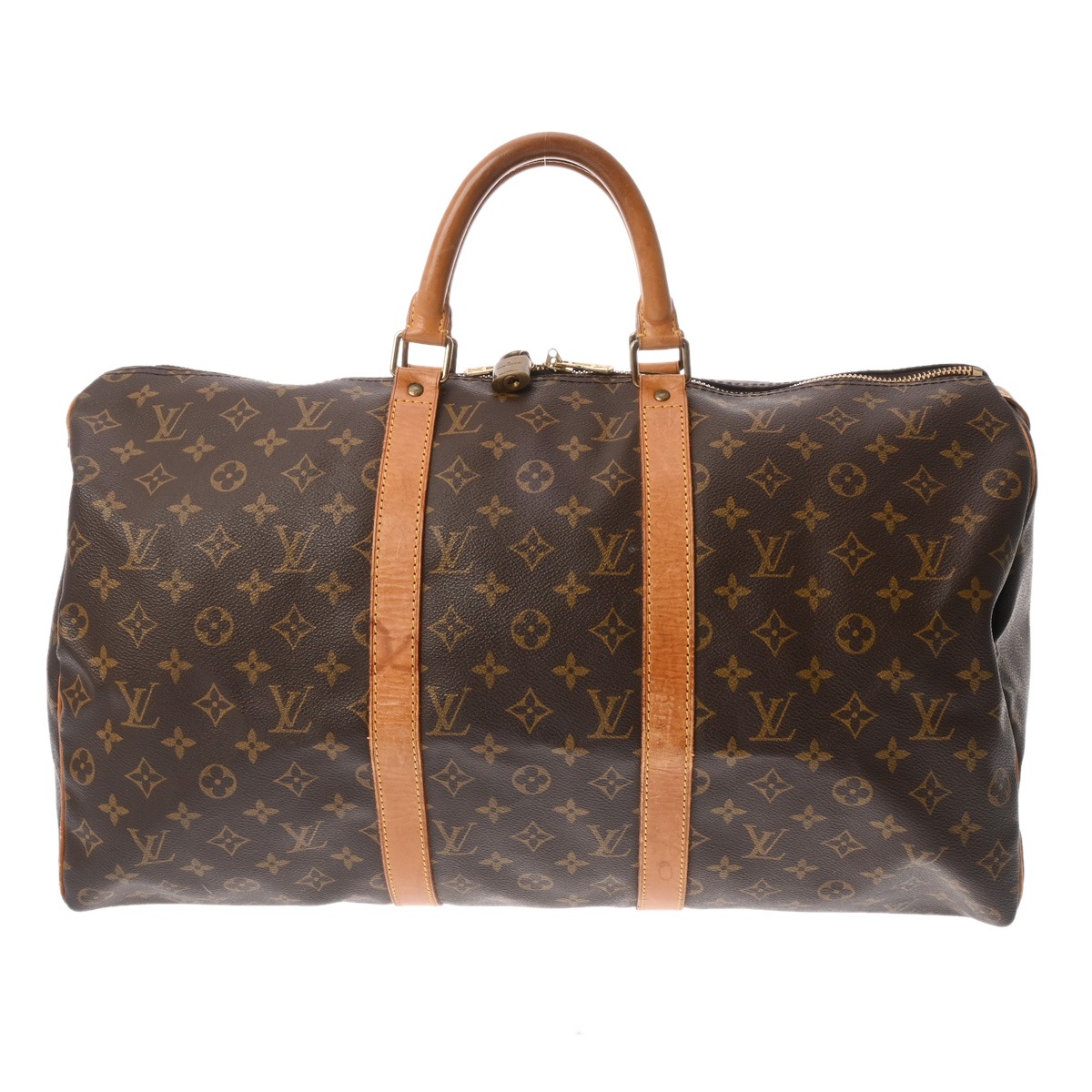 LOUIS VUITTON ルイヴィトン モノグラム キーポル 50 赤銅色 M41426 ユニ一発やる モノグラム帆布 ボストンバッグ B序列付ける 中古 銀蔵