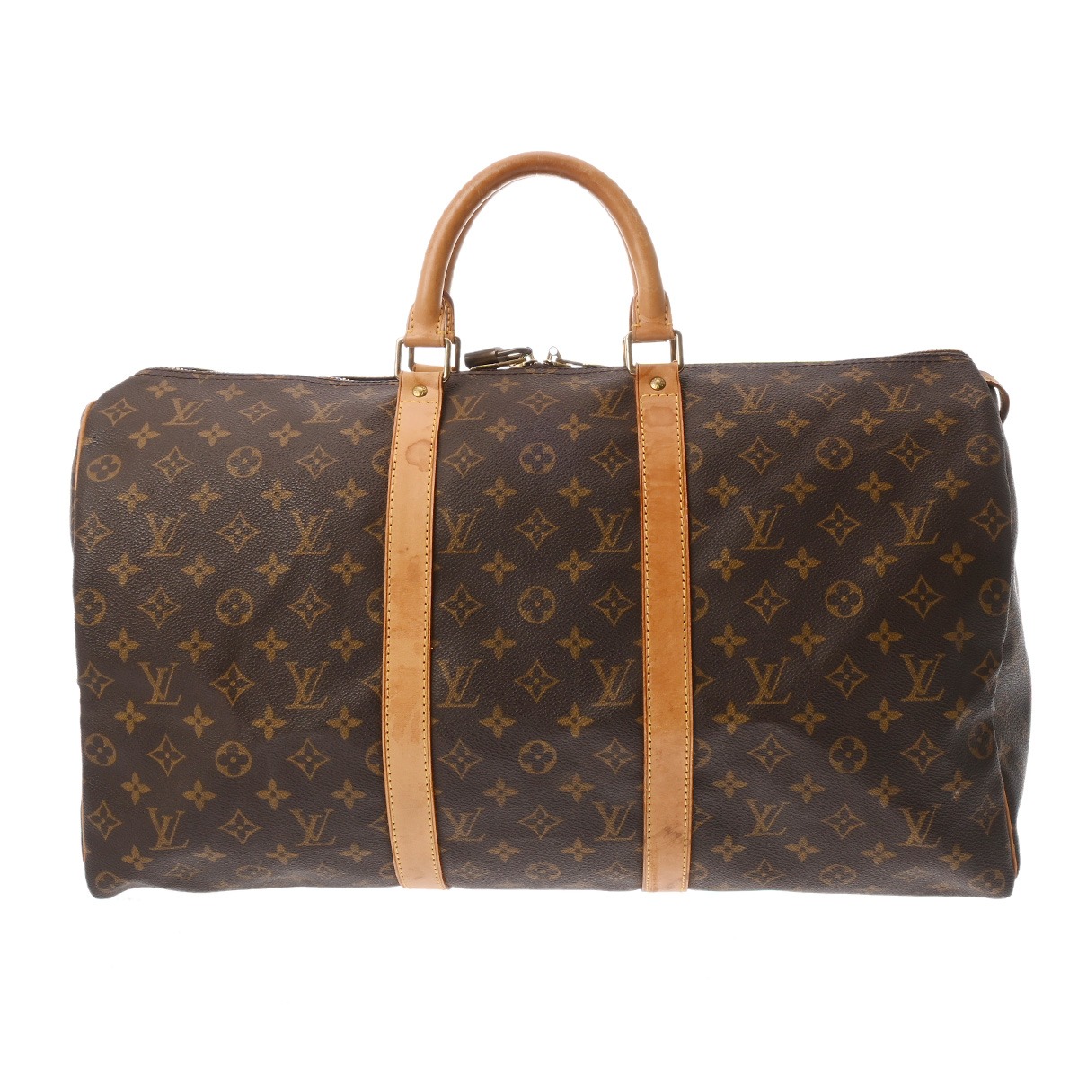 LOUIS VUITTON ルイヴィトン モノグラム キーポル 50 赤銅色 M41426 ユニ一発やる モノグラム帆布 ボストンバッグ B序列付ける 中古 銀蔵