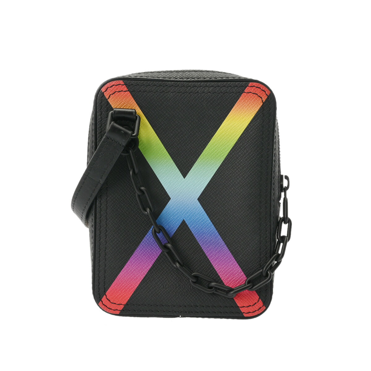 【～6/11 最大限度5万円引き換え証】LOUIS VUITTON ルイヴィトン 引き分けガ 虹霓 ダヌーブメッセンジャー ノワール/虹霓 M30332 メンズ なめし革 ショルダーバッグ A価値づける 中古 銀蔵