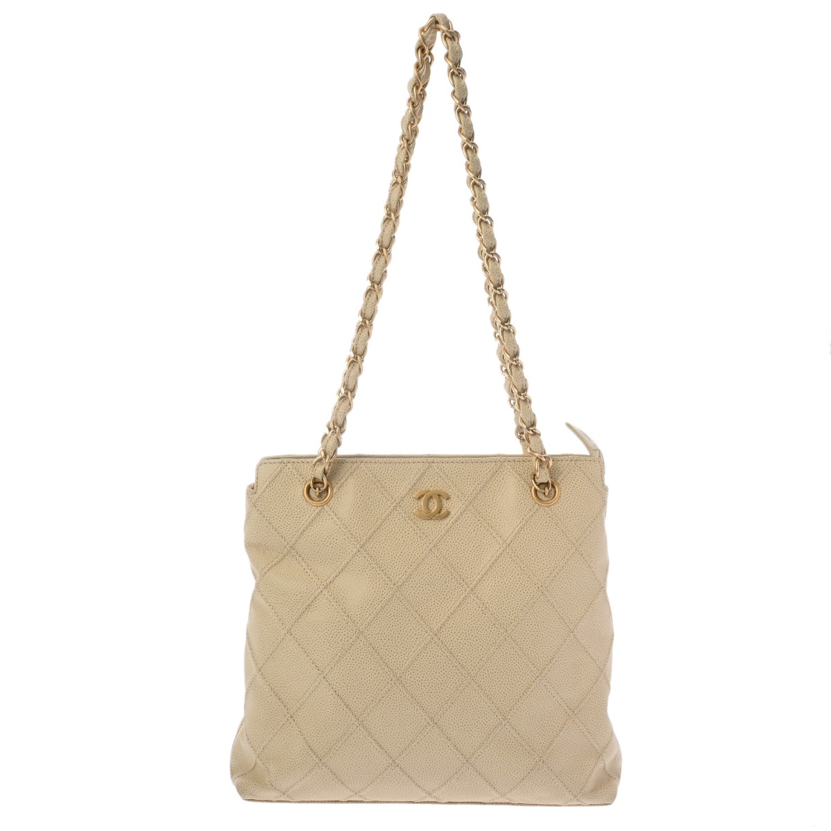 CHANEL シャネル マトラッセ チェーン店ショルダーバッグ ベージュ A16178 レディース キャビアひと肌 ショルダーバッグ AB位置づける 中古 銀蔵