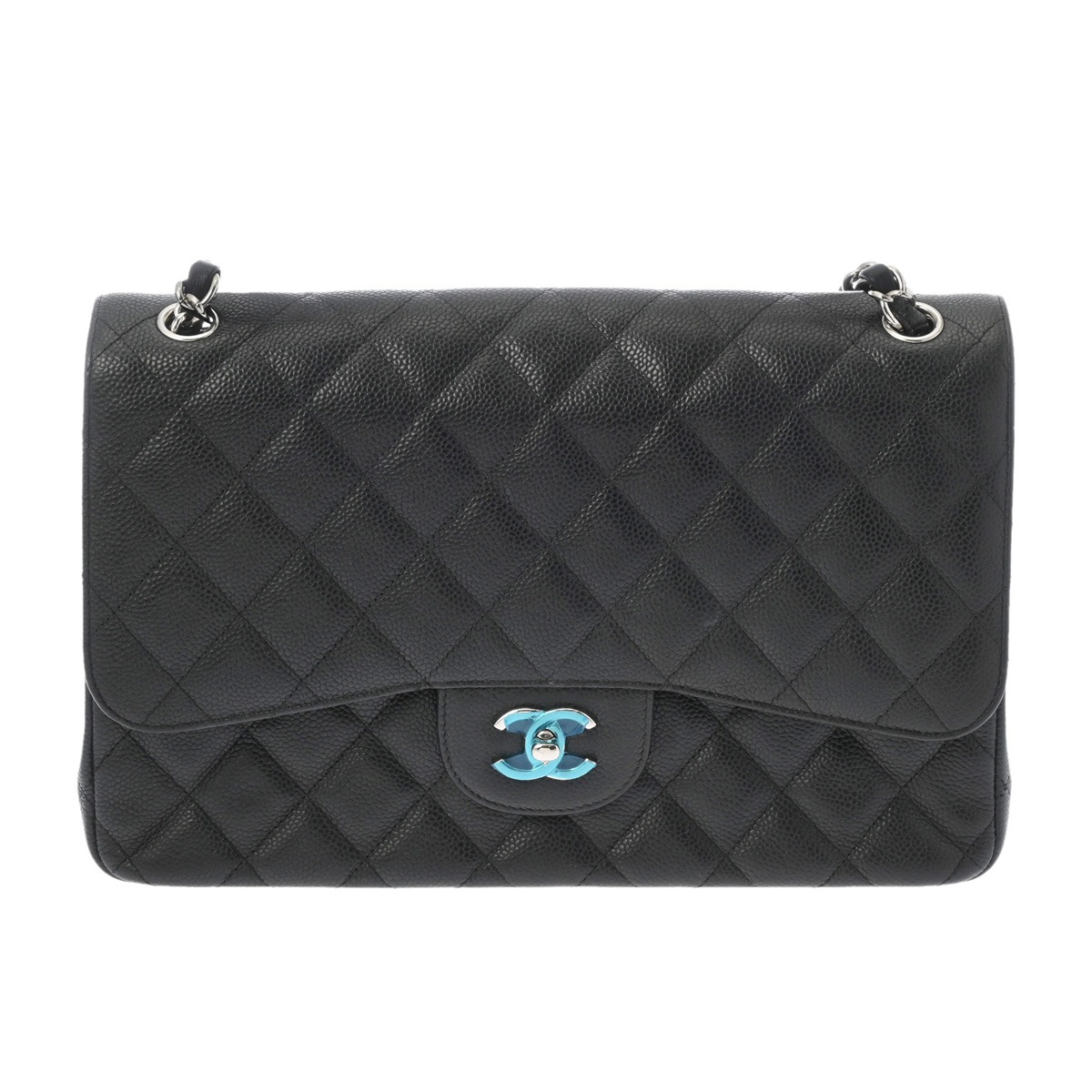 CHANEL シャネル マトラッセ W下げ翼Wチェーン店肩部  30糎 黒いこと A58600 レディース 子ヒツジ素はだ ショルダーバッグ A価値づける 中古【貸し付け金24回払い無利率】 銀蔵
