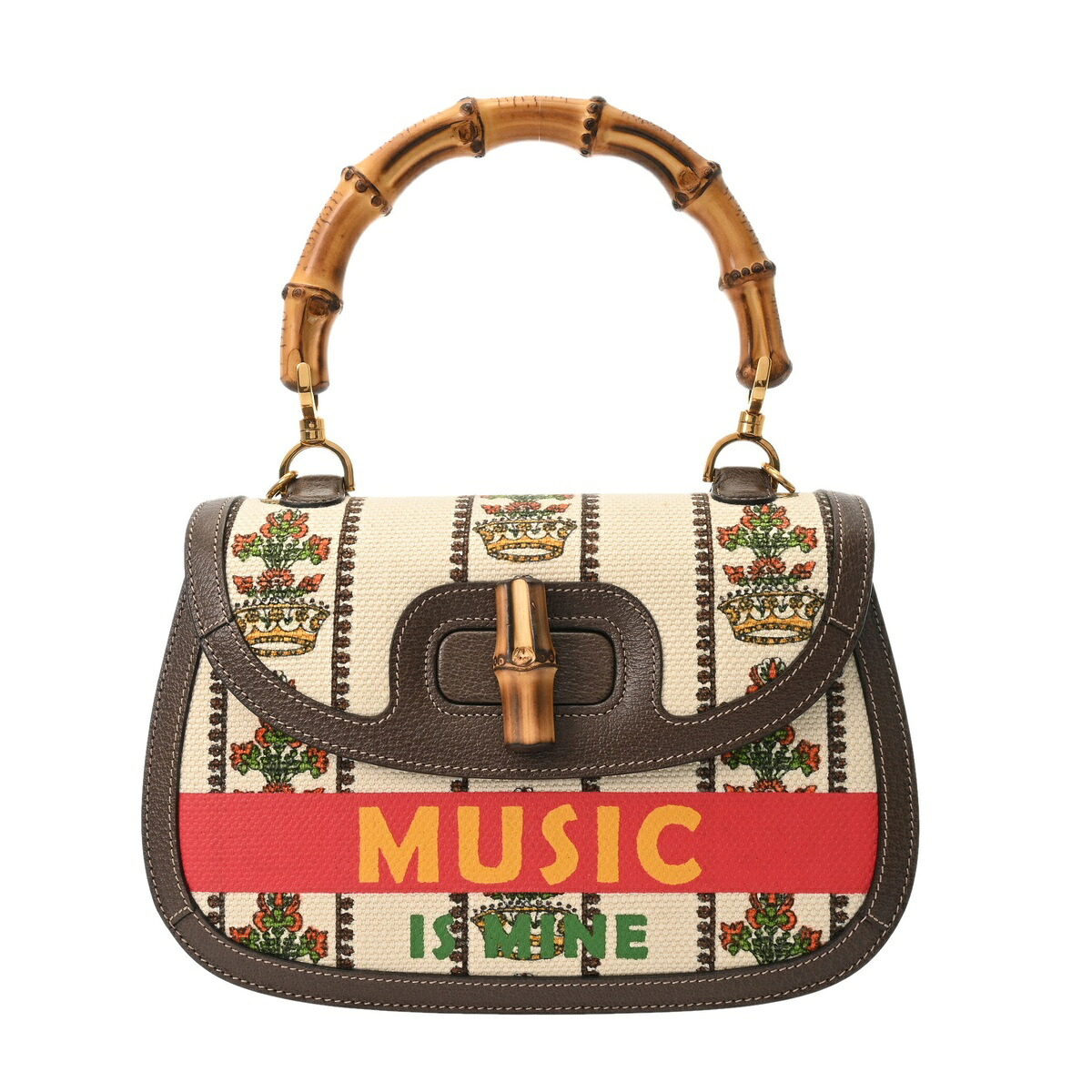 GUCCI グッチ バンブー 2WAY SONY 100周年不死化真似形 白いこと/赤銅色 681173 レディース 帆布 子ウシ ハンドバック A序列付ける 中古 銀蔵