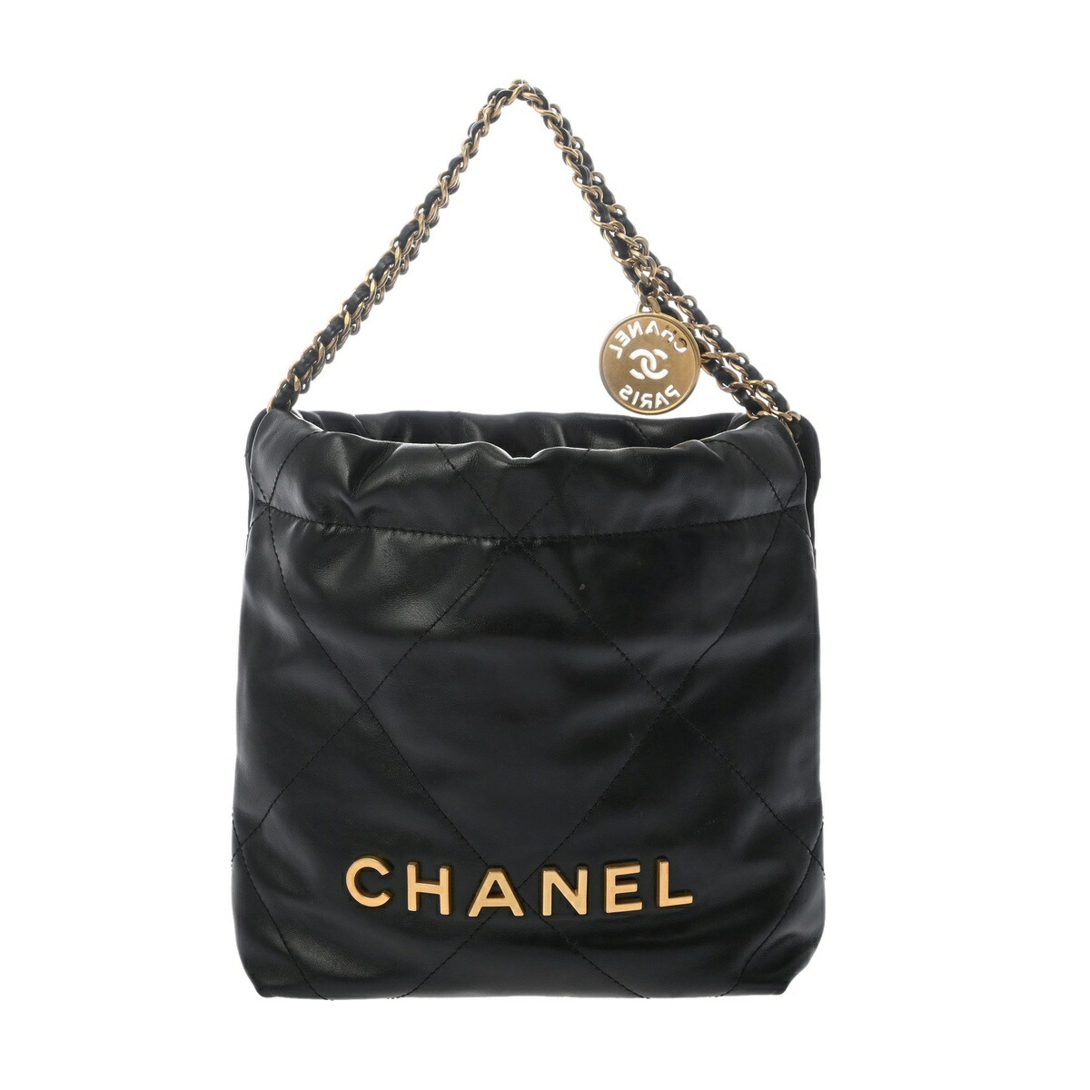 CHANEL シャネル シャネル 22 ミニハンドバック 黒いこと AS3980 レディース シャイニーカーフスキン 2WAY御徒面子 A価値づける 中古【貸し付け金24回払い無利率】 銀蔵
