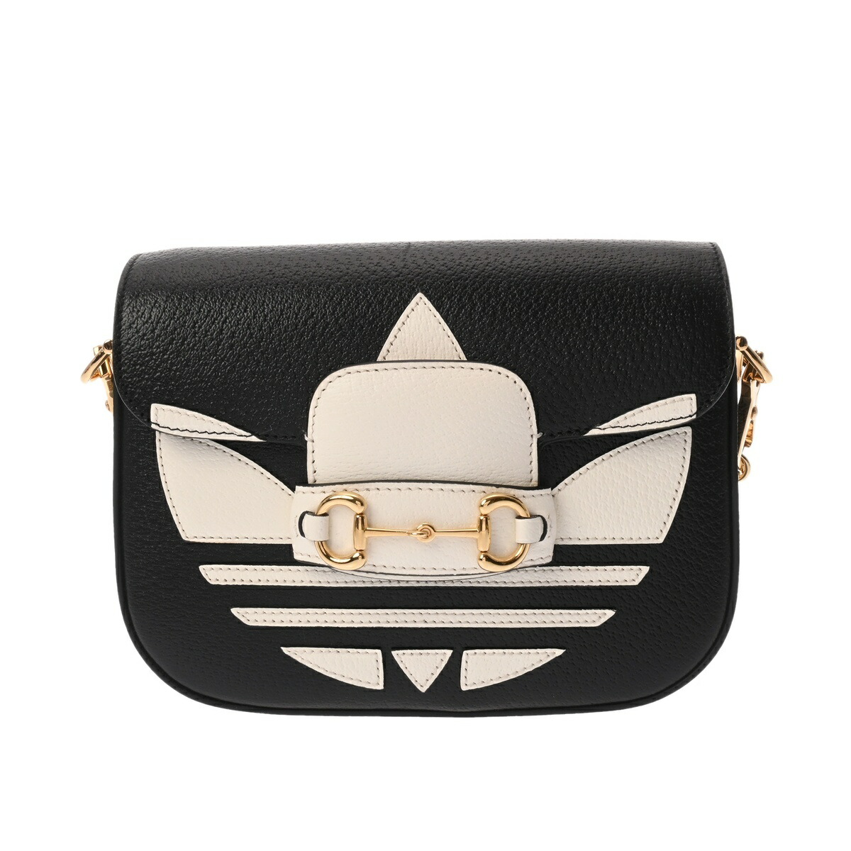 GUCCI グッチ スモールショルダーバッグ アディダスコラボ  白いこと/黒いこと 658574 レディース なめし革 ショルダーバッグ A価値づける 中古 銀蔵