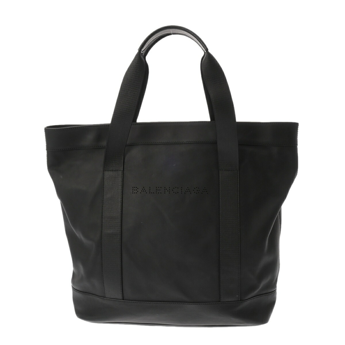 BALENCIAGA バレンシアガ ネイビートート 黒いこと 374767 レディース なめし革 トートバッグ AB価値づける 中古 銀蔵