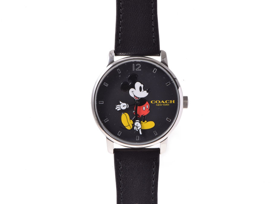 楽天市場 中古 コーチ Disneyコラボ 腕時計 Ss 革 クオーツ ミッキー 限定 未使用 Coach 銀蔵 楽天市場店