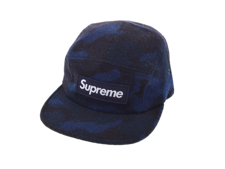 blue camo supreme hat