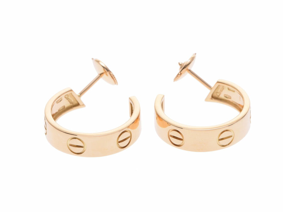 Ginzo Rakuten Ichiba Used Cartier Love Pierced Earrings Yg 8 1 Used Cartier Love Pierced Earrings Yg 8 1 G Box Guarantee