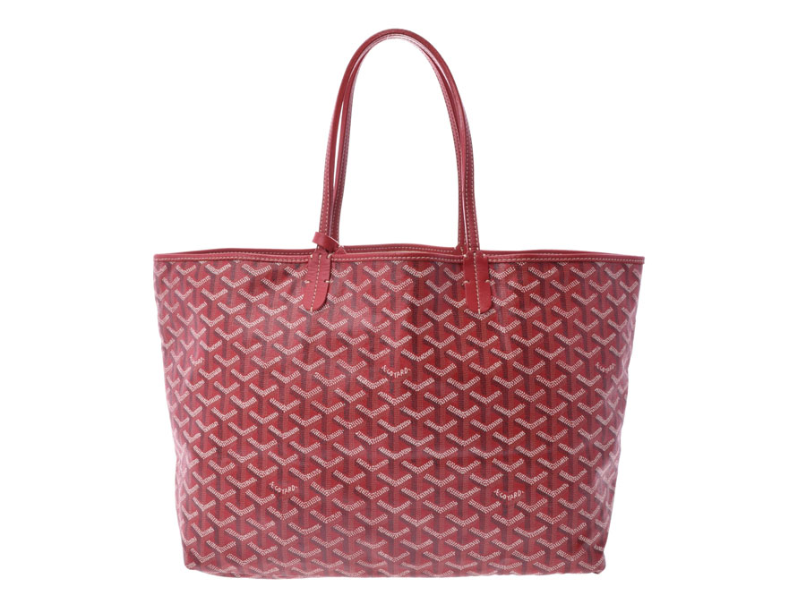 楽天市場 ゴヤール サンルイpm 赤 レディース メンズ Pvc レザー トートバッグ Bランク ポーチ付 Goyard 中古 銀蔵 銀蔵 楽天市場店