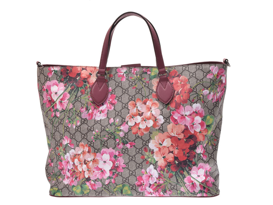 gucci floral tote bag