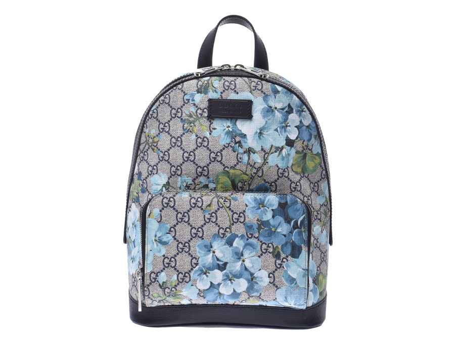 gucci backpack with blue flowers