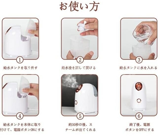 楽天市場】スチーマー美顔器 フェイススチーマー ナノケア 温