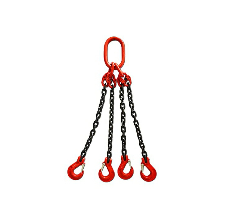 楽天市場】フック付き 4本吊り チェーンスリング2．2t！！チェーン